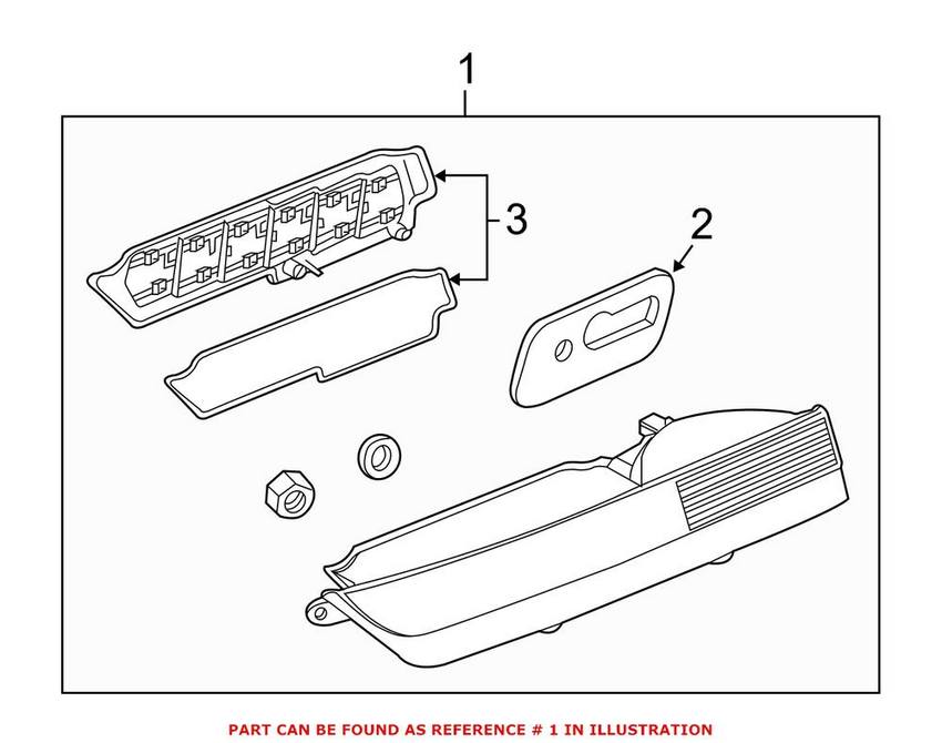 BMW Tail Light Assembly - Driver Side Inner 63217164743